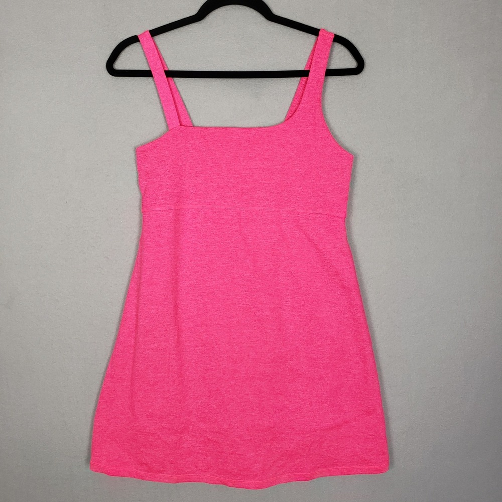 Aerie Asymmetrical Strap Athleisure Mini Dress Hot Pink Tennis Prep Sporty Sz M